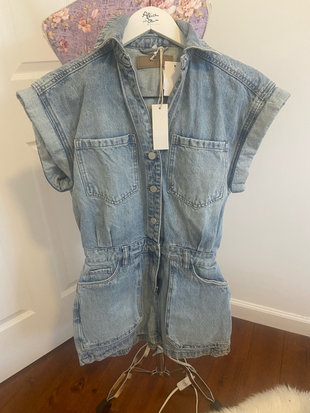 Blank nyc denim shorts romper New XS